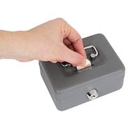Arregui Caisse à monnaie Elegant C-9006 – Acier, serrure à clé, fente pièces – Gris graphite 12,5 cm