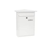 ARREGUI Home E5711 Boîte aux Lettres Individuelle en Acier, Taille M (Courrier Format A4, Magazine), Boîte aux Lettres Murale au Fond Étroit, Anti-Pluie, Facile à Installer, Blanc