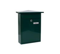 ARREGUI Home E5713 Boîte aux Lettres Individuelle en Acier, Taille M (Courrier Format A4, Magazine), Boîte aux Lettres Murale au Fond Étroit, Anti-pluie, Facile à Installer, Vert