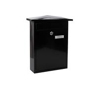 ARREGUI Home E5714 Boîte aux Lettres Individuelle en Acier, Taille M (Courrier Format A4, Magazine), Boîte aux Lettres Murale au Fond Étroit, Anti-Pluie, Facile à Installer, Noir