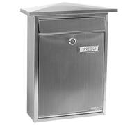 ARREGUI Home E5717 Boîte aux Lettres Individuelle en Acier Inoxydable, Taille M (courrier A4, magazine), Boîte aux Lettres Murale au Fond Étroit, Anti-pluie, Anticorrosion, Facile à Installer, Inox