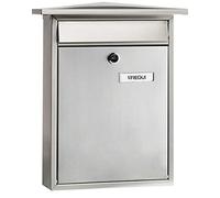 ARREGUI Home E5717 Boîte aux Lettres Individuelle en Acier Inoxydable, Taille M (courrier A4, magazine), Boîte aux Lettres Murale au Fond Étroit, Anti-pluie, Anticorrosion, Facile à Installer, Inox
