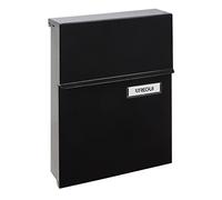 Arregui Boîte aux lettres murale E6804 Acier Taille S (A5) Serrure protégée Anti-pluie Noir