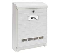 ARREGUI Mare E1061 Boîte aux Lettres en Plastique Robuste, Tamaño L (Revistas, Sobres C4), Grande capacité, Boîte aux Lettres Murale, Anti-Pluie, Anticorrosion, Facile à Installer, Blanc