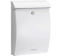 ARREGUI Mininova E5331 Boîte aux lettres en plastique robuste, Taille M (courrier format A4 et magazine), Boîte aux Lettres Murale, Anti-pluie, Anticorrosion, Facile à Installer, Blanc