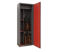 ARREGUI Pointer ARM061350 Armoire à 6 fusils en Acier avec Coffre Intérieur et 3 Étagères | Coffre-fort Armes à Feu | FRANCE, BELGIQUE, ITALIE : valide toutes armes | ESPAGNE, PORTUGAL : non homologué