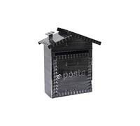 ARREGUI Rustica D-2202 Boîte aux Lettres Individuelle en Métal de Style Vintage, Taille S (Courrier format A5), Petite Boîte aux Lettres Murale, Décoratif, Facile à Installer, Noir