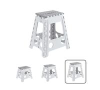 ARREGUI TB-045-GB Tabouret pliant | Marchepied pour adultes et enfants | Escabeau pliant | Tabouret marchepied enfant | Tabouret pour la cuisine, salle de bain, camping | 45 cm hauteur | Blanc et Gris