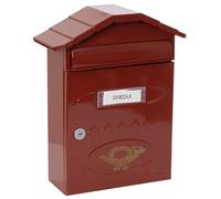 ARREGUI Villa E5002 Boîte aux Lettres Individuelle en Acier, Taille M (Courrier Format A4, Magazine), Boîte aux Lettres Murale de grosse épaisseur, Anti-pluie, Facile à Installer, Rouge anglais