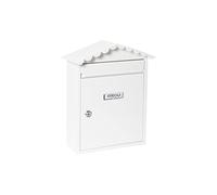 ARREGUI Visit E5741 Boîte aux Lettres en Acier, Taille M (Courrier Format A4, Magazine), Boîte aux Lettres individuelle, Boîte aux Lettres Murale, Anti-Pluie, Facile à Installer, Blanc