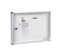 Arregui Vitrine d'annonces Pan42 – Aluminium et méthacrylate – 2 x DIN A4 – Argent