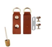 ArrErr Lot de 2 crochets de fixation pour sangle de sac à main avec vis rectangulaires en cuir et anneau en D pour sac, bandoulière, sac à main, chaîne de ceinture