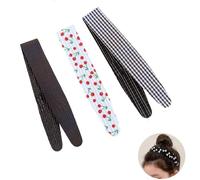 ArrErr Lot de 3 bandeaux à cheveux confortables en tissu magique avec franges autocollantes pour filles et femmes