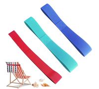 ArrErr Lot de 3 sangles élastiques pour serviettes de piscine et de plage - Clips de fixation pour chaise longue, housses de chaise de piscine, chaises longues d'extérieur