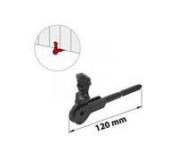 Arrêt acier prépeint, H.60 x L.15 x P.120 mm