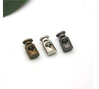 Arret Cordon，Bloc Cordon Butée de verrouillage de cordon 50 pcs 17 * 8.5mm Petite bouchon de cordon d'alliage de métal ovale à bascule Cordon de serrure de cordon serré avec trou de 4 mm