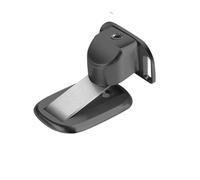 arret de porte Butée de porte magnétique auto-adhésive/perceuse, fixée au sol, sans perceuse, support de capture de portes magnétiques brossées(Grey)