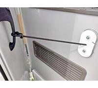 Arrêt de porte pour camping-car, dispositif de maintien ouvert robuste pour caravane statique avec crochet de sangle, loquet à ventouse en acier inoxydable Viva pour accessoires de camping-car et
