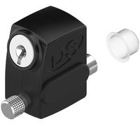 Arrêt de vantail S'HESTIA à clés identiques manuel noir RAL 9005 - LA CROISEE DS - DS2586-013