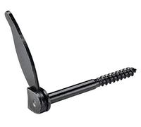 ARRET DE VOLET A TOURNIQUET A TIRE FOND MURAL EN ACIER ZINGUE NOIR