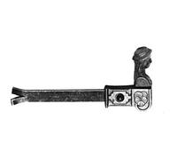 Arrêt de volet tête de bergère à sceller longueur 140 mm brut - JARDINIER MASSARD - M-212141 Noir