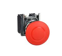 arrêt d'urgence - 1 no + 1nf - pousser / tirer - d40 - complet - schneider xb4bt845