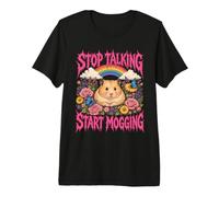 Arrête de Parler, Commence à Te mogger Hamster, Mignon et drôle T-Shirt Haut de Gamme