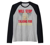 Arrête de parler pour les hamburgers Burger Eater Food Manche Raglan