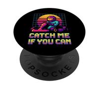 Arrête-moi si tu peux, course de karting rétro Pixel Art PopSockets PopGrip Adhésif