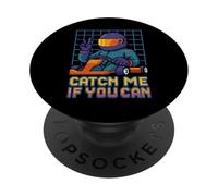 Arrête-moi si tu peux, course de karting rétro Pixel Art PopSockets PopGrip Adhésif