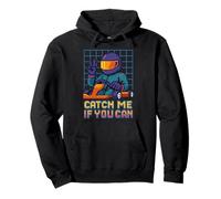Arrête-moi si tu peux, course de karting rétro Pixel Art Sweat à Capuche