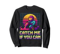 Arrête-moi si tu peux, course de karting rétro Pixel Art Sweatshirt