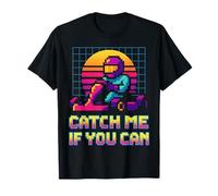 Arrête-moi si tu peux, course de karting rétro Pixel Art T-Shirt
