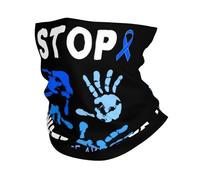 Arrêter La Maltraitance des Enfants Prévention De La Maltraitance des Enfants Sensibilisation Cache-Col Respirant Bandana Anti-UV Chapeaux Demi-Visage pour Sports Course À Pied Extérieur 26X30CM