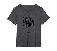 Arrêtez de Faire des Choses : l'éclairage au gaz n'est Pas réel T-Shirt, Femme Grandes Tailles, Chiné Foncé, 1X
