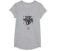 Arrêtez de Faire des Choses : l'éclairage au gaz n'est Pas réel T-Shirt, Fille, Gris Chiné, L