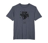 Arrêtez de Faire des Choses : l'éclairage au gaz n'est Pas réel T-Shirt, Homme Grandes Tailles, Bleu Chiné, 4X Tall