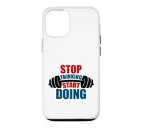 Arrêtez de Penser, commencez à Faire de la Motivation Barbell Coque pour iPhone 12/12 Pro