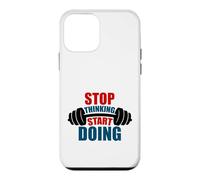 Arrêtez de Penser, commencez à Faire de la Motivation Barbell Coque pour iPhone 12 Mini