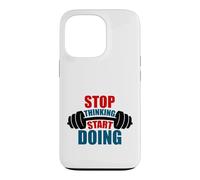 Arrêtez de Penser, commencez à Faire de la Motivation Barbell Coque pour iPhone 13 Pro