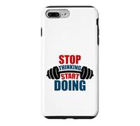 Arrêtez de Penser, commencez à Faire de la Motivation Barbell Coque pour iPhone 7 Plus/8 Plus