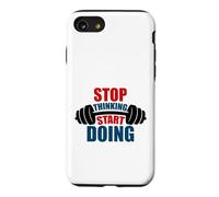 Arrêtez de Penser, commencez à Faire de la Motivation Barbell Coque pour iPhone SE (2020) / 7/8