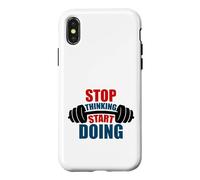 Arrêtez de Penser, commencez à Faire de la Motivation Barbell Coque pour iPhone X/XS
