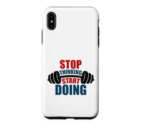 Arrêtez de Penser, commencez à Faire de la Motivation Barbell Coque pour iPhone XS Max