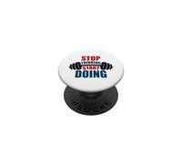 Arrêtez de Penser, commencez à Faire de la Motivation Barbell PopSockets PopGrip Adhésif