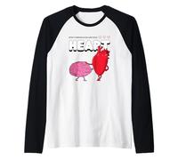 Arrêtez de Penser et Suivez Votre cœur (Graphique Amusant) Manche Raglan