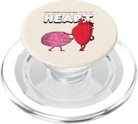 Arrêtez de Penser et Suivez Votre cœur (Graphique Amusant) PopSockets PopGrip pour MagSafe