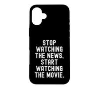 Arrêtez de Regarder Les Nouvelles Commencer à Regarder Le Film Witty Coque pour iPhone 16 Plus