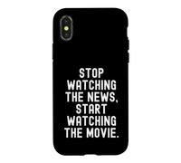 Arrêtez de Regarder Les Nouvelles Commencer à Regarder Le Film Witty Coque pour iPhone X/XS