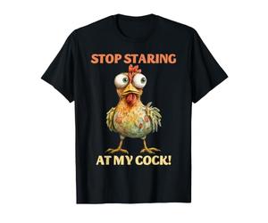 Arrêtez de Regarder ma Bite drôle Grossier inapproprié Adulte Blague T-Shirt